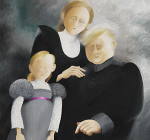Familie, Öl auf Leinwand 60x70 CM